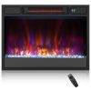 23 Inch 1500W Recessed Electric Fireplace Insert with Remote Control