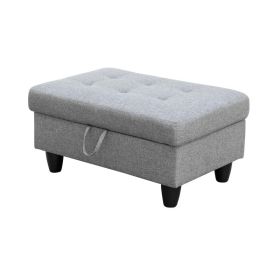 Pickup Only--Grey Linen 3-Piece Couch Living Room Sofa Set (Option: F128.O)