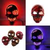Halloween Mask Glowing With Blood El Skull Led Mask Dance Party Hip-hop Dance Disco Cold Light Mask