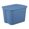 Large Storage Bin, 18 Gallon Plastic Storage Container with Snap-on Lid, 8 Pack